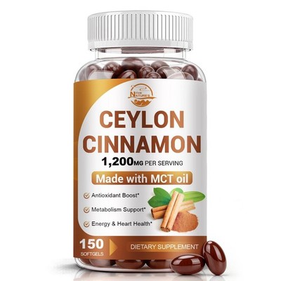 Nature'S Live Natures Live Ceylon Cinnamon Supplement Mct Oil 1200Mg Max