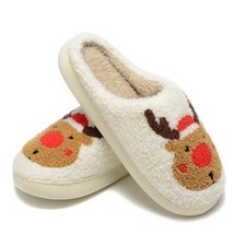 Jogyew Women Christmas Reindeer Holiday Slippers Red Size US 6-7B M 