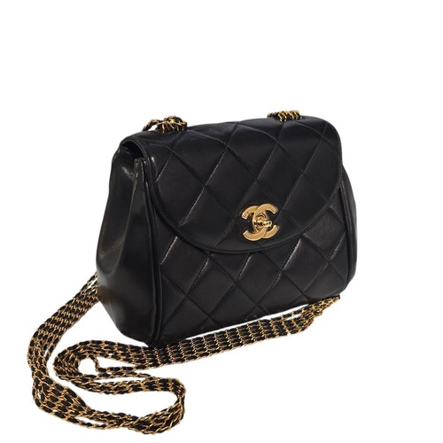 Chanel 90s Quilted Lambskin Multi-Chain Flap Shoulder Bag