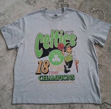 Official NBA Boston Celtics 18 Time Champions Gray Graphic Men's XL T-Shirt
