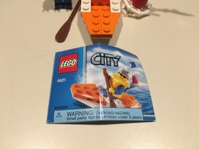 2008 Lego City 5621 Coast Guard Kayak Complete Box and Instructions