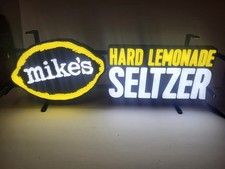 MIKE’S HARD LEMONADE Seltzer LIGHT UP LED SIGN BRIGHT 24” X 17” Free Shipping 