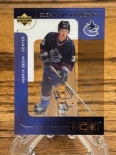 2001-02 Upper Deck Ice Clear Cut Autos Henrik Sedin #HS