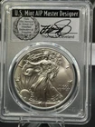 2018 Silver Eagle PCGS MS70 First Day of Issue Cleveland Signed Designer Label