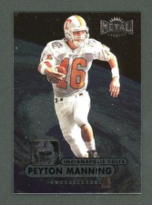 1998 Fleer Metal Peyton Manning Rookie Card #189 - Indianapolis Colts - HOF. rookie card picture