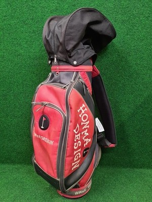 HONMA Design  Cart- Tourbag, 6 Fächer, 4 Taschen, inkl. Haube, Rot, Schwarz
