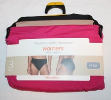 New ladies WARNERS panties hi-cut underwear 3 pack Size large