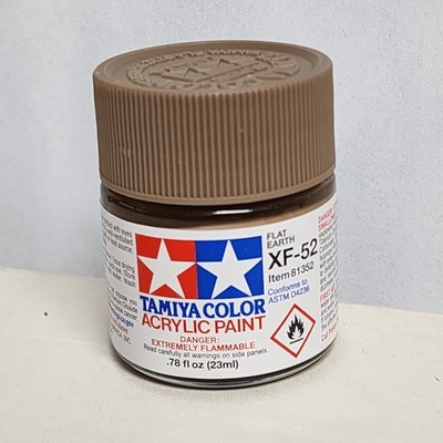 Tamiya 81352 Acrylic XF-52 FLAT EARTH Color 3/4oz Bottle Model Railroad Plane