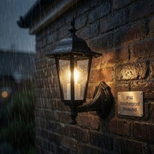 Traditional Victorian Style Black Outdoor IP44 Wall Light Lantern