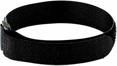 16MM Nylon Hook And Loop Black 1pcs Slip Thru Sport Wrap Watch Band Strap