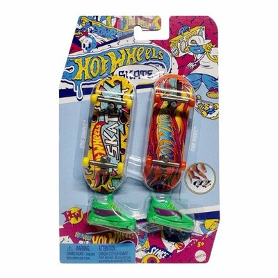 Hot Wheels Skate 2er Pack Fingerboard Skateboards Epic Shapes & Fire Kicks - NEU