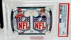 PATRICK MAHOMES II JOE BURROW 2025 NATIONAL TREASURES 1/1 DUAL NFL SHIELDS PSA 9