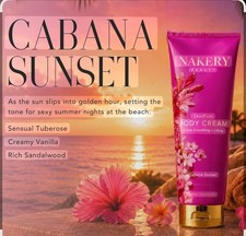 NAKERY SkinFirm Body Cream Firming Moisturizer, Cabana Sunset, 8.45 fl oz
