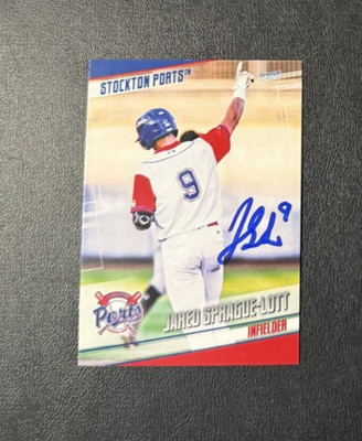 Jared Sprague-Lott 2025 Stockton Ports autograph signed baseball card A's b