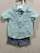 Carters Just One You Baby Boys 2 Piece Short Outfit Size 3 M New