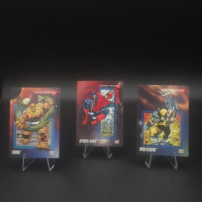1992 Marvel Universe Series 3 Spider-Man #1 Wolverine #38 Thing #56 Lot of 3