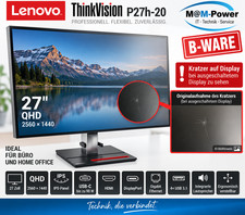 Lenovo (61E9GAT6EU) ThinkVision P27H-20 27" QHD Widescreen Monitor - B-Ware