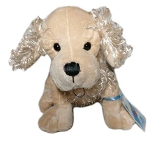 Ganz/Webkinz Dog American Golden Tan Color Curly Ears Belly HM371 6" NWT CODE   
