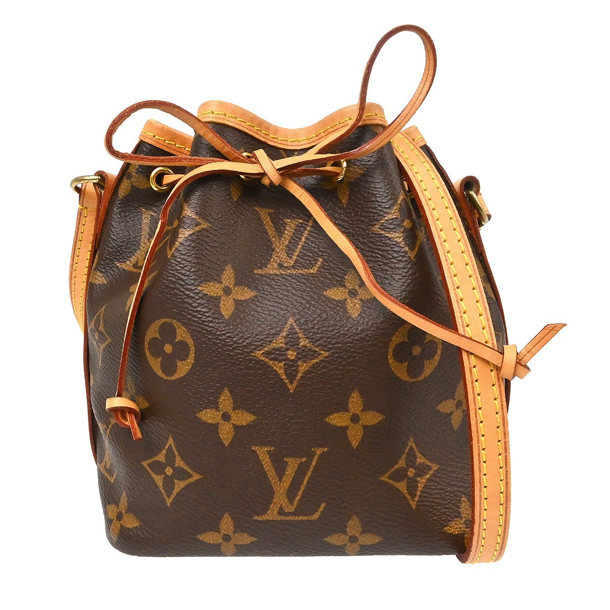 Best05/ Louis Vuitton Monogram Nano Noe Shoulder Bag M41346 SR4220 YQ08792