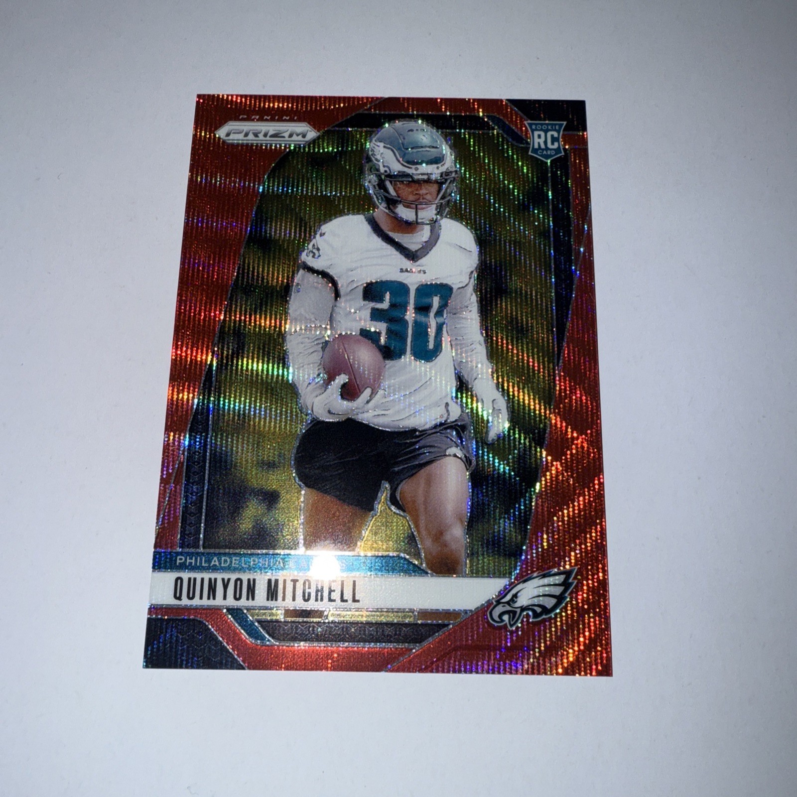 2024 Panini Prizm Quinyon Mitchell Red Wave Prizm /149 #381