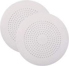 2 Pack Silicone Drain Hair Catcher Shower Drain Covers in White