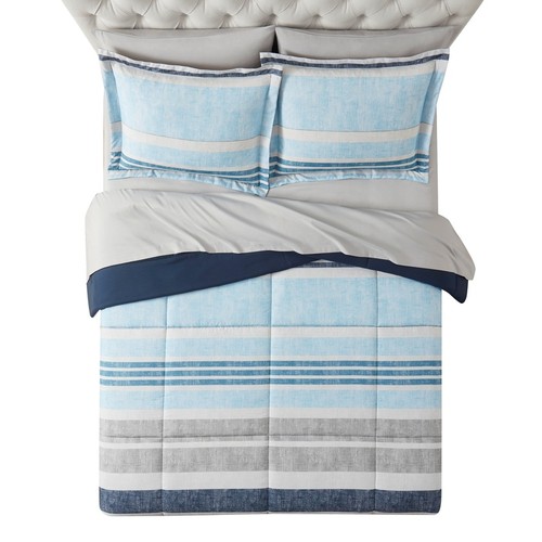 5 Piece Reversible Chevron Bedding Set W/ Comforter Pillow Shams & Sheets New - Picture 52 of 58