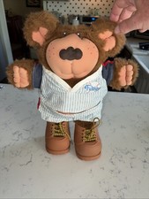 Furskins Teddy Bear Plush Xavier Roberts Stuffed Animal Vintage 1980s W/ Outfit