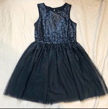 NWT Gap Black Sequin Sleeveless Dress Size Medium