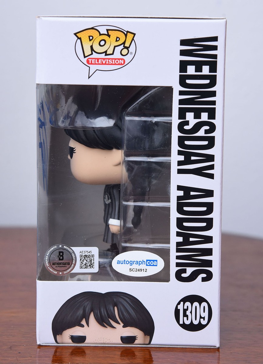 JENNA ORTEGA AUTOGRAPH SIGNED WEDNESDAY ADDAMS FUNKO BECKETT BAS