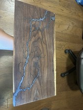 Handmade Walnut and Epoxy Resin Charcuterie Board 11.5" x 23"