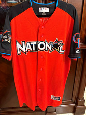 Majestic Nolan Arenado #28 2017 MLB All-Star Game Authentic Orange Jersey 44