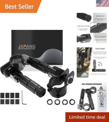 M8 Rear-Folding Footpegs - Versatile Motorbike Pedal, Easy to Install, Type A