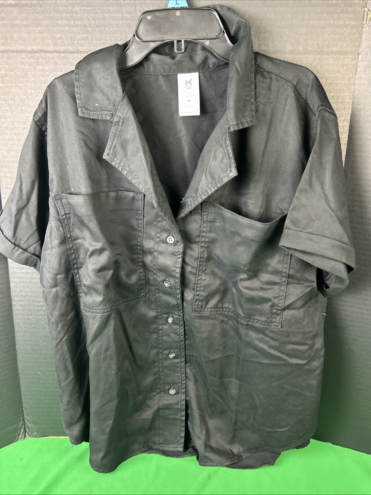 Member's Mark Women's Tencel Camp Shirt Size Large Black