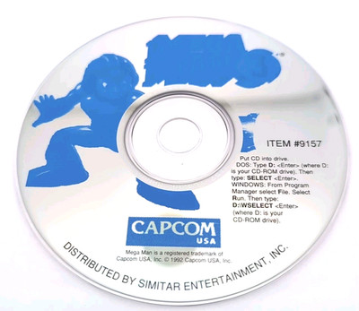 Mega Man 3 - Vintage Windows 95/DOS PC CD-ROM Game Capcom - DISC ONLY EX DISC