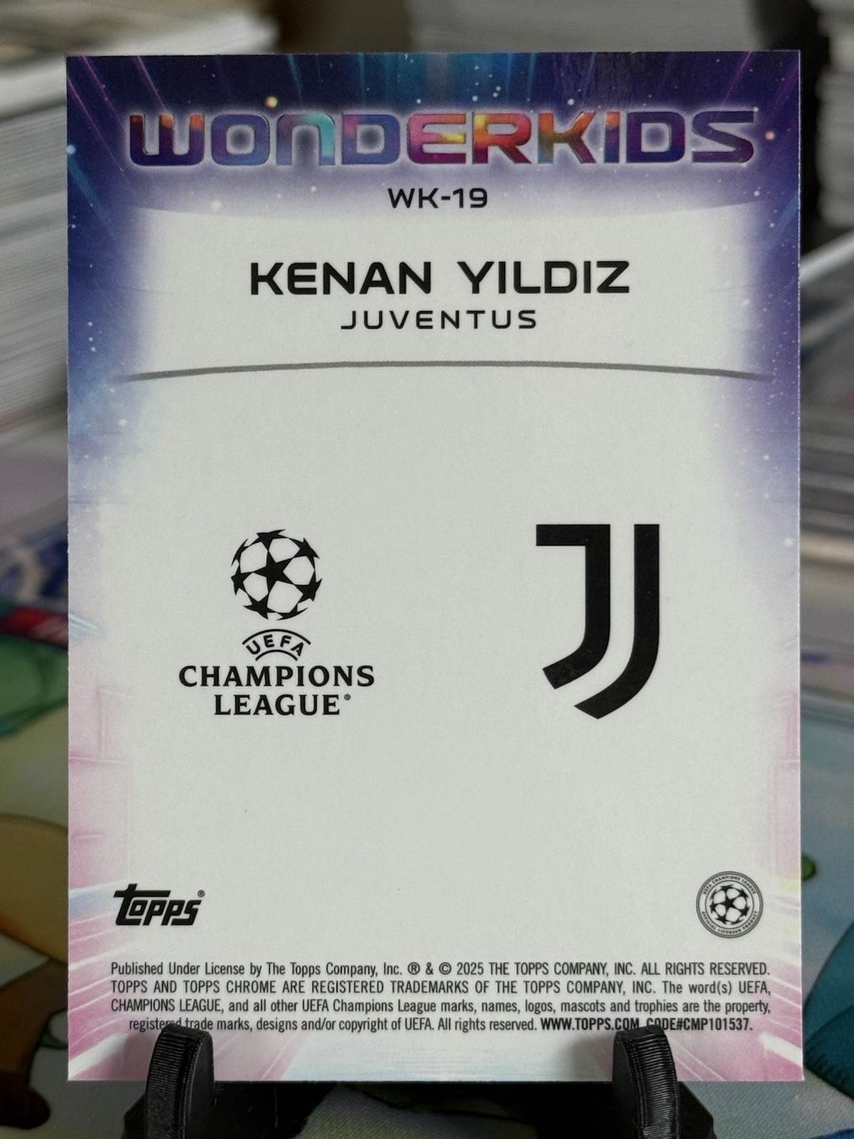 2024-25 Topps Chrome UEFA Club #WK-19 Kenan Yildiz Wonderkids - JL