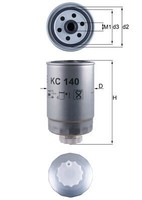Mahle Original KC140 Kraftstofffilter FüR Fiat Chrysler Peugeot KIA CitroËN Alfa