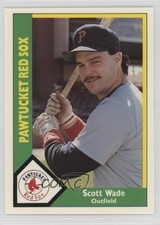 1990 CMC AAA Pawtucket Red Sox Green Back scott wade #23 0q3