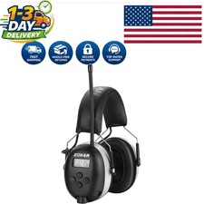 Luxury AM/FM Radio Headphones with Digital Display Noise Reduction Earmuffs