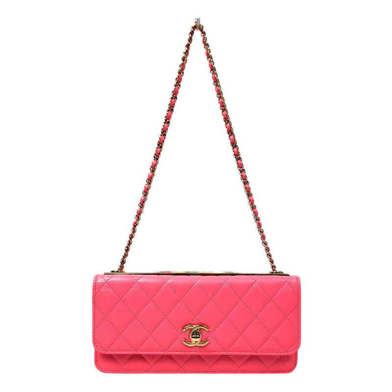 CHANEL Trendy CC Phone Shoulder AP3499 Pink GD Hardware Lamb CHANEL Trendy CC Phone Shoulder AP3499 Pink GD Hardware Lamb