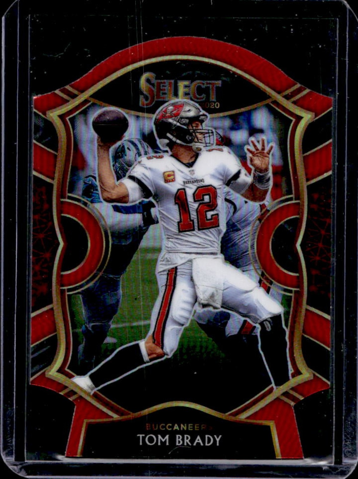 2020 Panini Select Tom Brady Red Prizm Die Cut Concourse #1 Buccaneers