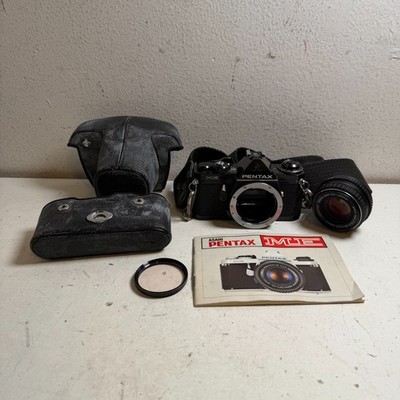 Asahi Pentax ME Black 35mm SLR Film Camera with SMC Pentax-M f/1.7 50mm Lens
