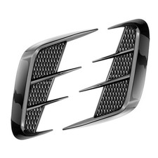 2pcs Side Air Flow Vent Fender Decorative Sticker Trim Black Car Accessories