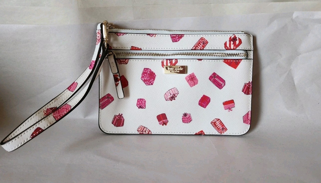 Kate Spade Pink Gifts Multi-Pocket Double Zip Wristlet