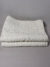 Lot 2 pottery barn pillowcases White 100 Cotton Front 100 Linen Back Standerd