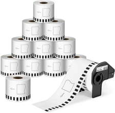 12 Rolls Compatible with Brother DK-2205 Continuous Paper Labels 