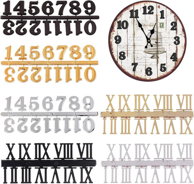 Clock Numerals Kit DIY Digital Clock Numbers Arabic Number and Roman Number for