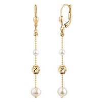 Fascination By Ellen K. OhrhäNger Aus 585/- Gelbgold Glanz Kugeln Und Perlen