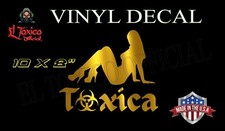 TOXICA WOMAN WINDOW DECAL TRUCK/CAR VINYL CALCOMANIA 10X8" ORACAL MADE IN USA