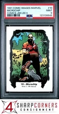 1991 COMIC IMAGES MARVEL COMICS JIM LEE II #10 MICROCHIP POP 1 PSA 9