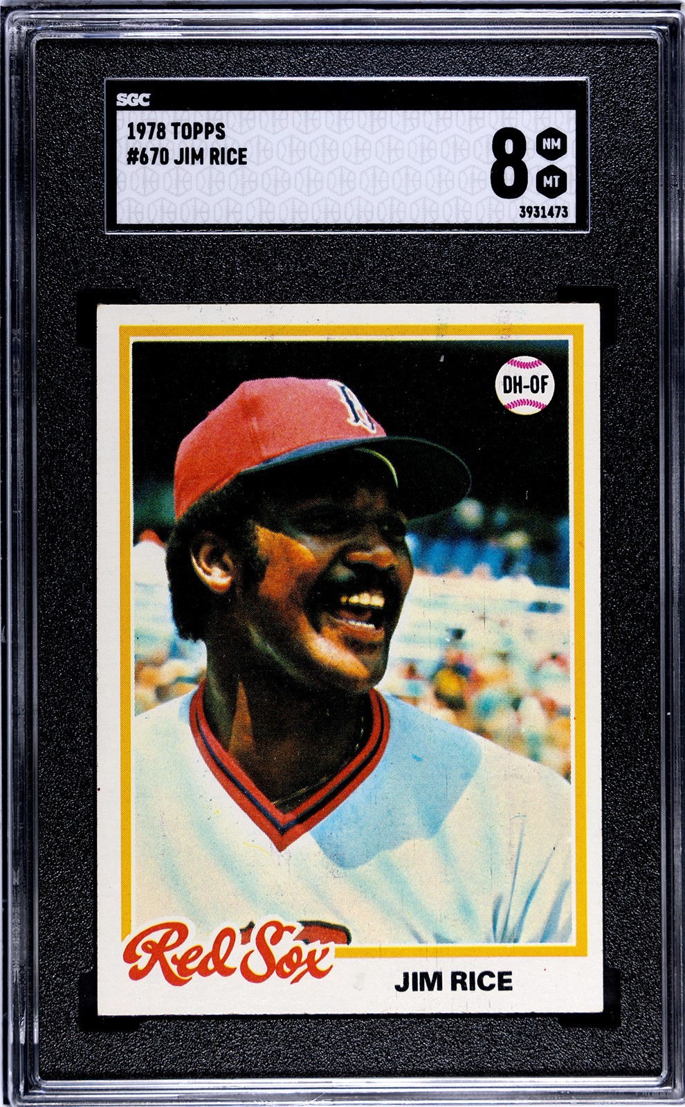1978 Topps #670 Jim Rice HOF Red Sox - SGC 8 NM-MT